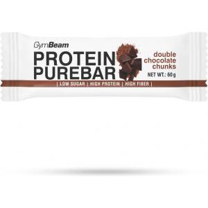 GymBeam Протеинов бар PureBar 60 g парченца двоен шоколад