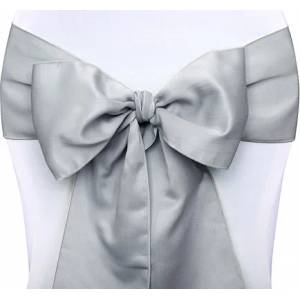 PartyDeco Панделка за стол - сребърна 0, 15 x 2, 75 м