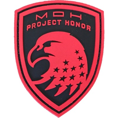 WARAGOD Medal of Honor Eagle PVC nášivka, červená