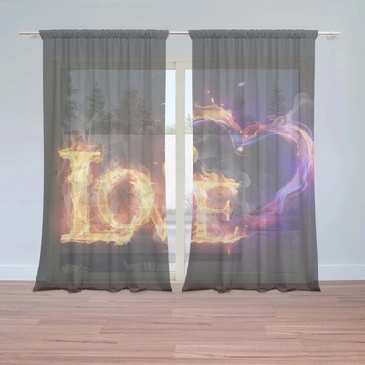 Sablio Záclony Love: 2ks 150x250cm