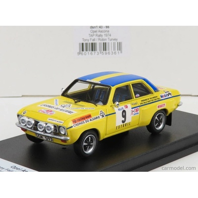 Trofeu Opel Ascona night Version N 9 Rally Tap 1974 T.fall R.turvey Žlutá Modrá 1:43