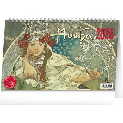 NOTIQUE Stolový Alfons Mucha 23,1 x 14,5 cm 2026