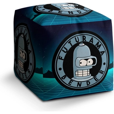 Sablio Taburet Kocka Futurama Bender Čtvrtá dimenze: 40x40x40 cm