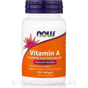 Image 1 of NOW Витамин A | Vitamin A 10 000 IU, 100 Дражета (NF0330)