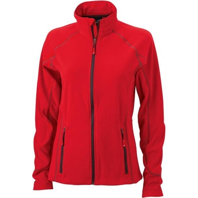 James&Nicholson dámska fleecová mikina JN596 Red