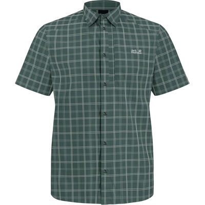 Jack Wolfskin Мъжка риза с копчета Jack Wolfskin Norbo S/S Shirt - Check Sago Palm (033-3068-0411)