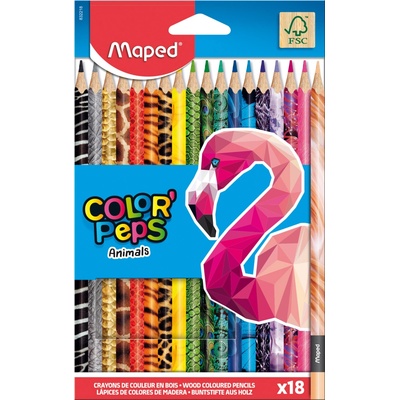 Maped Color Peps Animals farebné ceruzky 18ks mix farieb