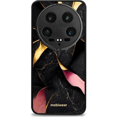 Mobiwear Glossy Xiaomi 14 Ultra 5G G021G Černý a zlatavý mramor