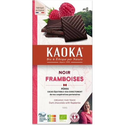 Kaoka hořká s malinami Bio 100 g