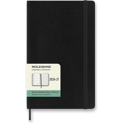 Moleskine A5 týdenní 2026-27 černý
