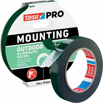 Tesa Oboustranná montážní lepicí páska 19 mm x 5 m, voděodolná, pěnová