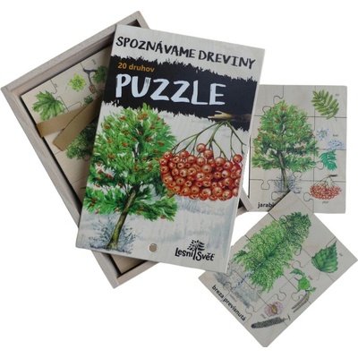 Lesní svět Sada puzzle Spoznávame dreviny 20 x 12 dielov