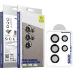 Blueo Протектор за Камерата на Samsung S25 Ultra, Blueo Cam Lens Glass, Черен (6934663703852)