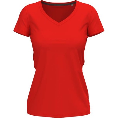 Stedman v-neck claire / Дамска тениска с v-образно деколте - аленочервена l (05971005503)