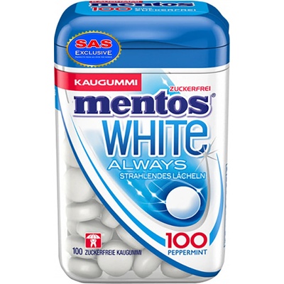 Mentos Always White Pepermint bez cukru 106 g