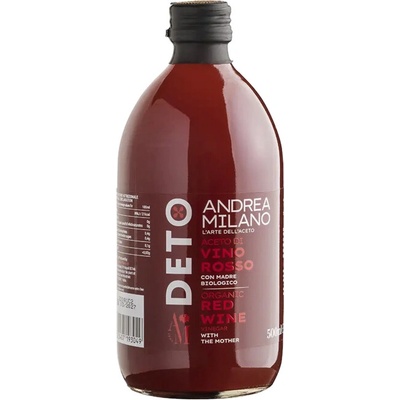 ANDREA MILANO Vínny ocot červený nepasterizovaný a nefiltrovaný s octovou matkou BIO 500 ml