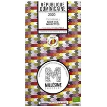Millésime Chocolat Bio hořká čokoláda s lískovými oříšky Dominicana 75 %, 70 g