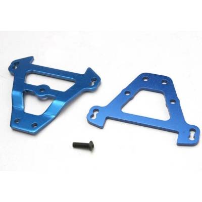 Traxxas Bulkhead tie bars, front & rear (blue-anodized aluminum), TRX5323 (TRX5323)