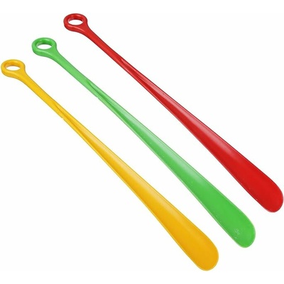 Plastový obuvák na topánky, Long Handle, 45,5 cm, žltý