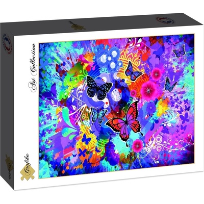 Grafika Пъзел Grafika от 1500 части - Пъстри цветя и пеперуди (30051)