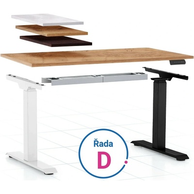 Rauman Výškově nastavitelný stůl OfficeTech D 140 x 80 cm