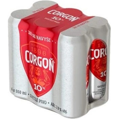 Corgoň pivo 10° 6 x 0,55 l (plech)