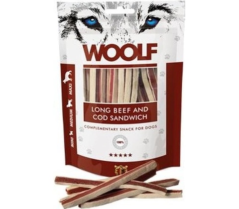 Woolf Soft Long Beef & Cod Sandwich 100 g
