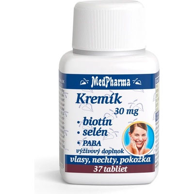 MedPharma Kremík 30 mg + Biotín + Selén + PABA tabliet 37 ks