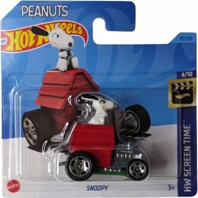 Autíčko Resorak Hot Wheels Snoopy 1:64 kovové vícebarevné 3+