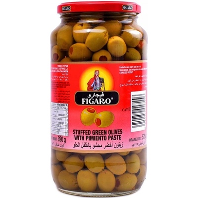 Figaro zelené olivy s paprikovou pastou 920 g