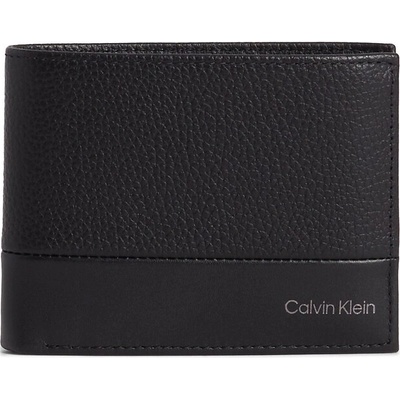 Calvin Klein Pánska kožená peňaženka Subtle Mix Trifold 10CC + Coin /Čierna