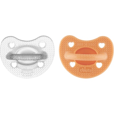 Chicco Силиконова залъгалка Chicco - Soft Lux, Бежова и Кристал, 6 - 16 m, 2 броя (N0373)
