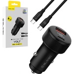Blavec Зарядно за кола с USB-A и USB-C изходи с технология за бързо зареждане - Blavec Volt BS-04B-C Car Charger 48W (черен) (CCBS04BCV-UCB)