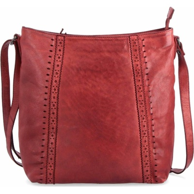 Noelia Bolger kožená crossbody kabelka so vzorom- červená 2029