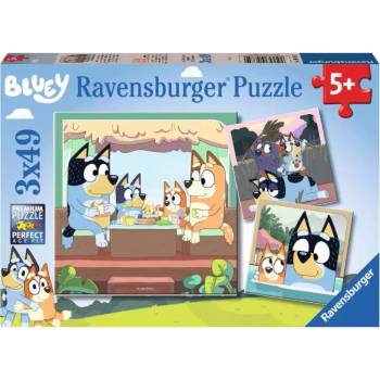 Image 1 of Ravensburger Puzzle Ravensburger Bluey 3x49pc (10105685)