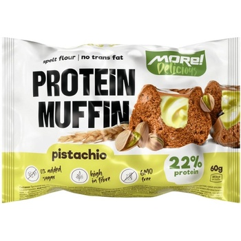 MHN | More Healthy Nutrition Protein Muffin Double with Zero Added Sugar | New Improved Formula [60 грама] Шамфъстък