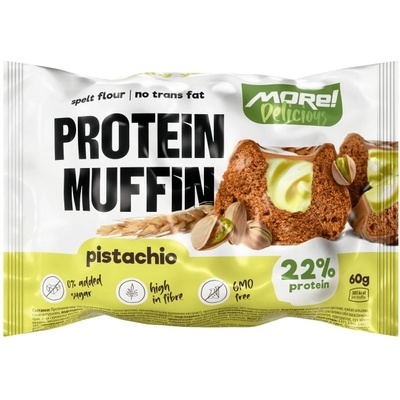 MHN | More Healthy Nutrition Protein Muffin Double with Zero Added Sugar | New Improved Formula [60 грама] Шамфъстък