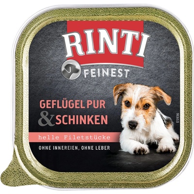 Rinti Feinest Pur Adult Dog drůbeží se šunkou 22 x 150 g