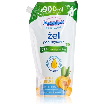 Bambino Family Refill Mirabelle sprchový gél a šampón 2 v 1 náhradná náplň 900 ml