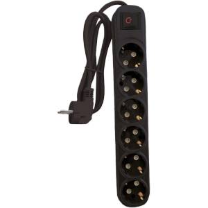 ELMARK РАЗКЛОНИТЕЛ ШЕСТОРЕН 2M H05VV- F 3G1.5MM2, ЧЕРЕН (340381BL)