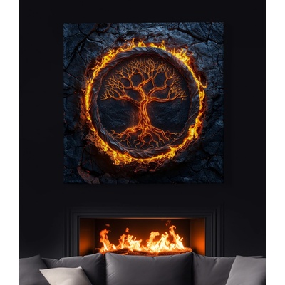 Obraz na plátně - Strom života Gran Fuego FeelHappy.cz Velikost obrazu (šířka x výška): 100 x 100 cm