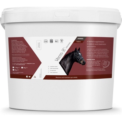 Verm-X Přírodní pelety proti střevním parazitům pro koně 8 kg