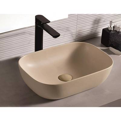 Inter Ceramic УМИВАЛНИК ВЪРХУ ПЛОТ ICB 887BEIGE 46x13.5x33см БЕЖ МАТ (ICB 887BEIGE)