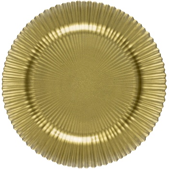 Horecano HORECANO-WICKED-Подложна чиния стъкло Ø31cm релеф GOLD (HC-59408) (0159408)