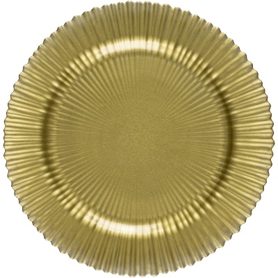 Horecano HORECANO-WICKED-Подложна чиния стъкло Ø31cm релеф GOLD (HC-59408) (0159408)