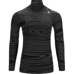 Aclima Мъжко мериносово термобельо Aclima WarmWool Roll Neck Merino base layer - Black Motion (015-2203-0114)