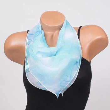 Image 1 of Свежо фишу в тюркоазено със сини цветя