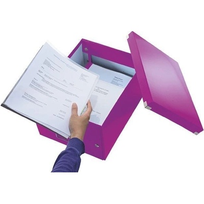 Leitz Střední univerzální krabice Click & Store, Purpurová