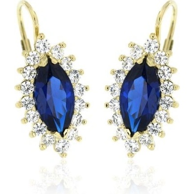 Zlatnictví U Kostela zlaté patentové náušnice se spinelem a zirkony 242