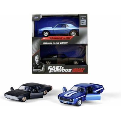 Jada Rýchlo a zbesilo Twin Pack Chevrolet Camaro 1969 a Dodge Charge Wide Body 1968 1:32